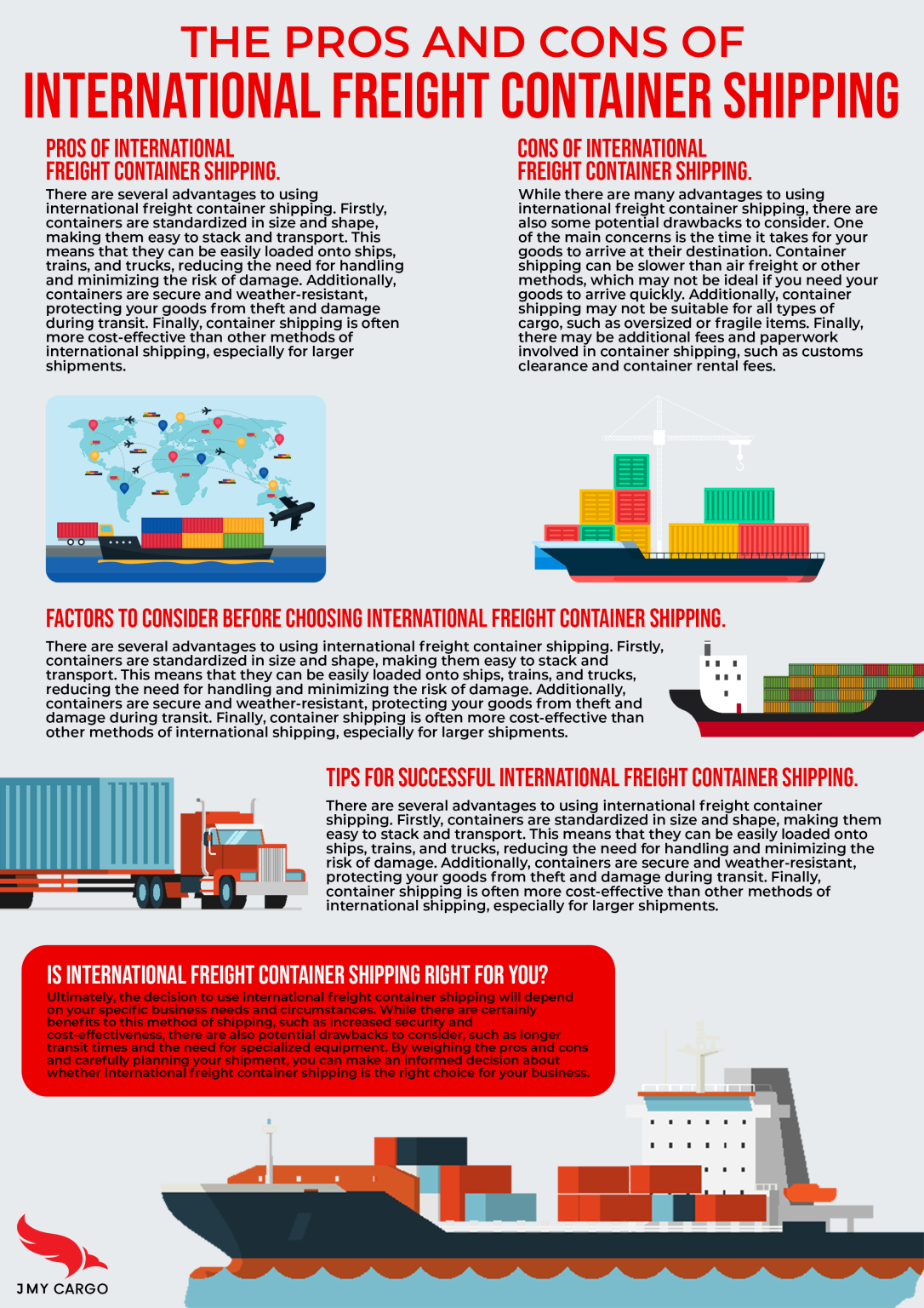 The Pros And Cons Of International Freight Container Shipping - JMY Cargo